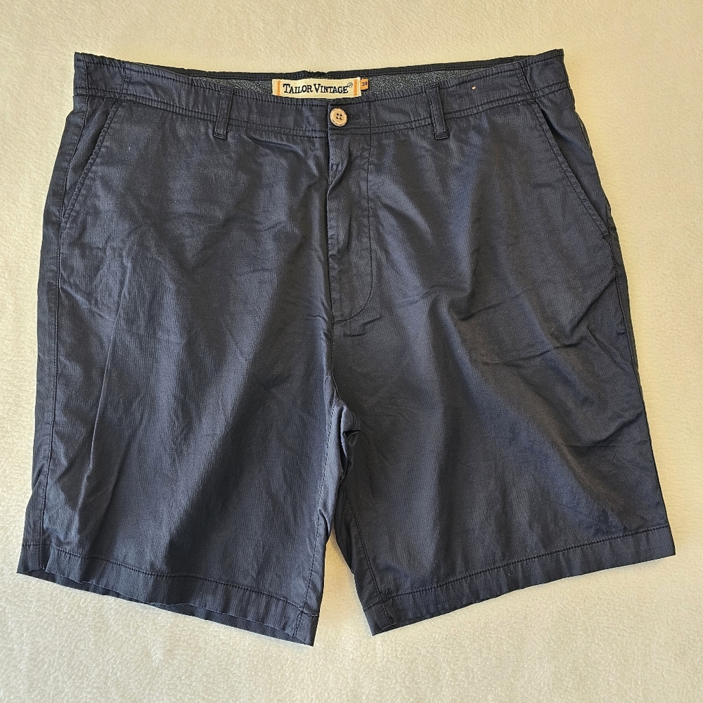 Tailor Vintage Men's Navy Shorts 38 Waist